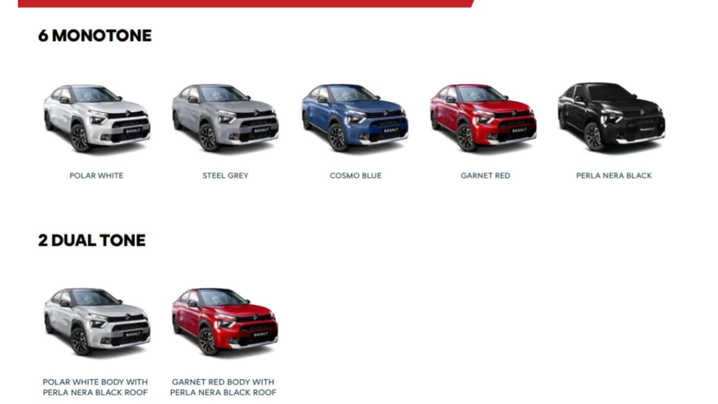 basalt car color options image