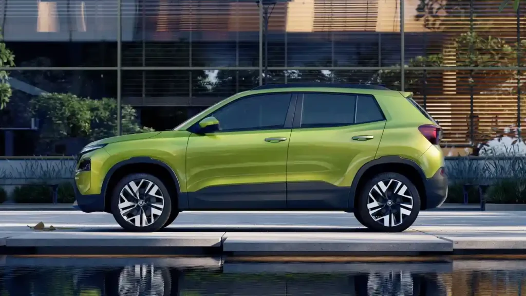 skoda kylaq signature 2025 left side view